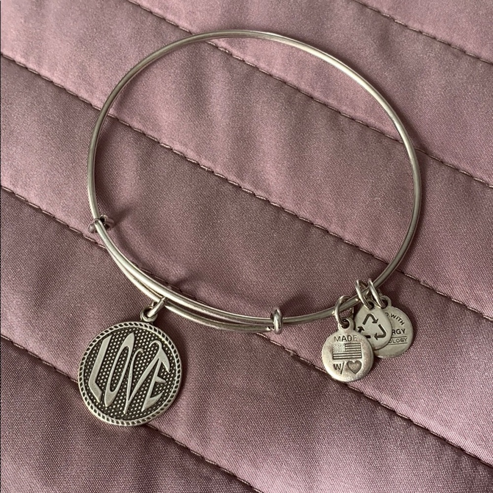 Silver•LOVE •Alex and Ani bangle